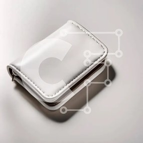 Intra Συλλεκτικό Ξύλινο Παζλ Plywood  4mm - Λευκό δερμάτινο πορτοφόλι στο τραπέζι Σε Ξύλινο Κουτί - Διαστάσεις: 10x10 cm – 25 κομμάτια