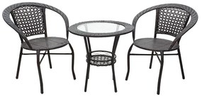 Intrahome Σαλόνι Saylor Intrahome σετ 3τεμ μέταλλο-pe rattan καφέ | SKU: INTRAPA-251111139