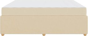 vidaXL Σκελετός Κρεβατιού με στρώμα Κρεμ 180 x 200 cm ύφασμα