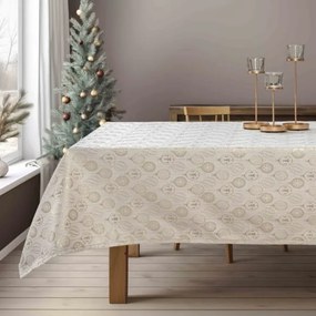 Beauty Home ΤΡΑΠΕΖΟΜΑΝΤΗΛΟ ΖΑΚΑΡ ΧΡΙΣΤΟΥΓΕΝΝΙΑΤΙΚΕΣ ΜΠΑΛΕΣ   135 x 220 cm