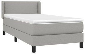 ΚΡΕΒΑΤΙ BOXSPRING ΜΕ ΣΤΡΩΜΑ ΑΝΟΙΧΤΟ ΓΚΡΙ 80X200 ΕΚ. ΥΦΑΣΜΑΤΙΝΟ 3129585