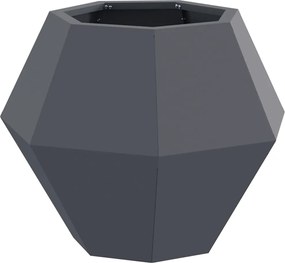 vidaXL Γλάστρα 2 pcs Ανθρακί 50 x 50 x 40 cm Ατσάλι