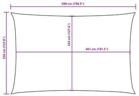 Πανί Σκίασης Ορθογώνιο Μπεζ 3,5 x 5 μ. από Ύφασμα Oxford - Μπεζ