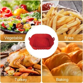 Φόρμα Σιλικόνης Τετράγωνη για Air Fryer 16cm