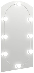 vidaXL Καθρέφτης με Φώτα LED 90x45 εκ. Γυαλί Οβάλ