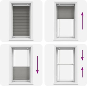 vidaXL Πλισέ περσίδα Ανθρακί 80x100 cm Πλάτος υφάσματος 79,4 cm