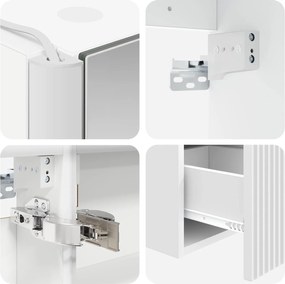 vidaXL Σετ Ντουλαπιών Μπάνιου 4 pcs Λευκό Επεξεργασμένο Ξύλο