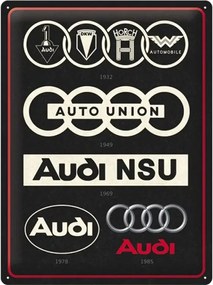 Μεταλλική πινακίδα Audi - Logos, (30 x 40 cm)