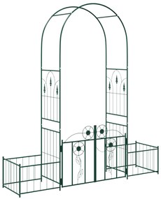 vidaXL Κήπος Αψίδα με κλειδαριά Πράσινο 203 x 50 x 218 εκ.