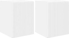 vidaXL Ντουλάπι Τηλεόρασης Τοίχου 2 pcs Λευκό 30 x 31 x 40 εκ.