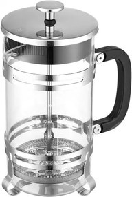 VEVOR French Press Coffee Maker 1L Borosilicate Glass Coffee Tea Press Silver