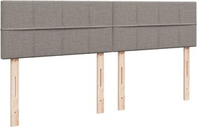vidaXL Κρεβάτι Boxspring με Στρώμα Taupe 180x200 εκ. Υφασμάτινο