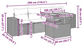 ΣΕΤ ΚΑΝΑΠΕ ΚΗΠΟΥ 5 ΤΕΜΑΧΙΩΝ ΜΑΥΡΟ ΣΥΝΘΕΤΙΚΟ ΡΑΤΑΝ ΜΕ ΜΑΞΙΛΑΡΙΑ 3327318