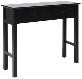 Τραπέζι Κονσόλα Μαύρο 90 x 30 x 77 εκ. Ξύλινο - Μαύρο