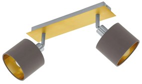 Φωτιστικό Σποτ Led 97537 Cappuccino Valbiano Eglo Metal, Fabric