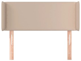 vidaXL Κεφαλάρι με Πτερύγια Καπουτσίνο 103x16x78/88εκ. Συνθετικό Δέρμα