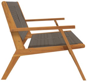 vidaXL πάγκος κήπου  γκρι 76x122x73 εκ. μασίφ ξύλο ακακίας