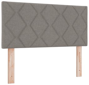 vidaXL Κρεβάτι με ελατήριο και στρώμα - Ταουπέ, 100x200 εκ, ύφασμα.