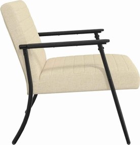 vidaXL Πολυθρόνα Κρεμ 59 x 75 x 78 εκ ύφασμα