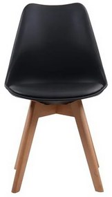 Καρέκλα Martin ΕΜ136,24 49x57x82cm Black Σετ 4τμχ Wood, Polypropylene