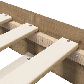 vidaXL Σκελετός Κρεβατιού Artisan Δρυς 80 x 200 cm Επεξεργασμένο Ξύλο