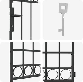 vidaXL Στύλος Περιφράξεων Assen Γκρι 200 x 88 x 14 εκ Ατσάλι