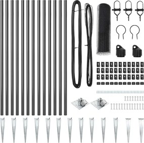 vidaXL Στύλος Περιφράξεων Γκρι