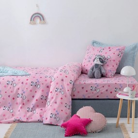 Σεντόνια Μονά (Σετ) Palamaiki Fashion My Kingdom MK765 Ροζ ΜΕ ΛΑΣΤΙΧΟ 110x200+30