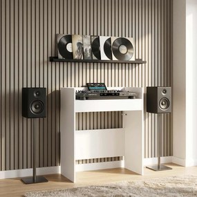 vidaXL Πίνακας DJ Λευκό 102 x 45 x 102 εκ. Επεξεργασμένο Ξύλο