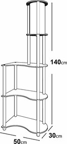 Φωτιστικό Δαπέδου Καρυδιά KS 17x17x140