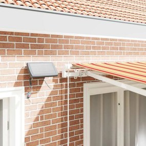 vidaXL Χειροκίνητη τέντα με ηλιακό LED 3 x 2,5 m