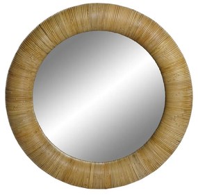 Τοίχο καθρέφτη Home ESPRIT Φυσικό Τροπικό 80 x 7 x 80 cm