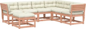 vidaXL Σαλόνι Κήπου Σετ 7 Τεμαχίων Μασίφ Ψευδοτσούγκας με Μαξιλάρια
