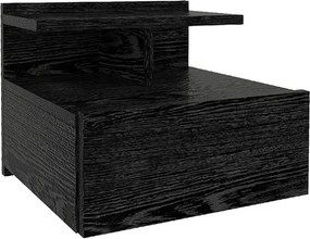 Κομοδίνο επιτοίχιο Mislina Megapap χρώμα sencron black 40x33,2x32εκ.