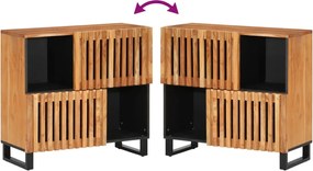 vidaXL Ντουλάπι 80x34x75 εκ. από Μασίφ Ξύλο Ακακίας