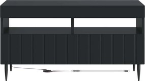 vidaXL Ντουλάπα LED Τηλεόρασης ZWOLLE 81 x 35 x 43 εκ. Μαύρο