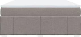 vidaXL Κρεβάτι Boxspring με Στρώμα Taupe 180x200 εκ. Υφασμάτινο