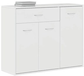 vidaXL Μπουφές Γυαλιστερό Λευκό 88 x 30 x 70 εκ. από Επεξ. Ξύλο