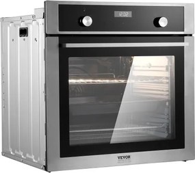 VEVOR Single Wall Oven 24" Electric Built-in Wall Oven 9 Functions 2.68 Cu. Ft