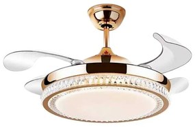 Ανεμιστήρας οροφής &amp; φωτιστικό - DS-6609 - 2*48W Χρυσό