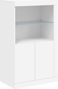 vidaXL Nτουλάπι Βοηθητικό με Φώτα LED Λευκό από Επεξεργασμένο ξύλο