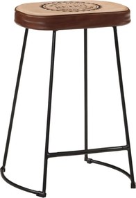 vidaXL Σκαμπό Μπαρ 2 τεμ. Σκούρο Καφέ 41x29x62 εκ.