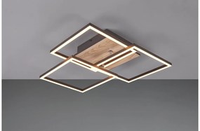 Πλαφονιέρα Φωτιστικό Οροφής LED 27W Μαύρο Dimmable 2700-6000K Όψη Ξύλου Mobile R62883135 Trio Lighting-R62883135-Μαύρο R62883135