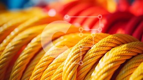 Intra Συλλεκτικό Ξύλινο Παζλ Plywood  4mm - Ζωντανή στοίβα από πολύχρωμα σχοινιά ή καλώδια Σε Ξύλινο Κουτί - Διαστάσεις: 10x10 cm – 25 κομμάτια