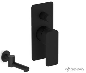 Eurorama Quadra Black Matt Περιστρεφόμενο Στόμιο+Μίκτης εντοιχισμού 2 εξόδων με εκτροπέα