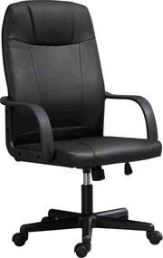 BF1010 Πολυθρόνα Γραφείου Διευθυντή Pvc Μαύρο   1τμχ