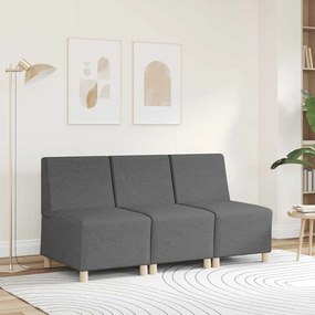 vidaXL Μοντέρνο Καναπέ Χωρίς Μπράτσα Σκούρο Γκρι 55 εκ. Ύφασμα