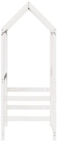 vidaXL Οροφή Κρεβατιού Παιδική Λευκό 118x70x176,5εκ. Μασίφ Ξύλο Πεύκου