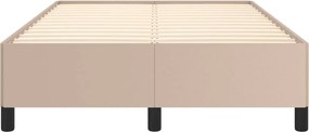 vidaXL Πλαίσιο Κρεβατιού χωρίς στρώμα Καπουτσίνο 120x190εκ.Συνθ. Δέρμα