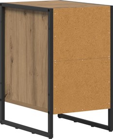 vidaXL Κομοδίνο Artisan Δρυς 39.5 x 30 x 50 εκ Επεξεργασμένο Ξύλο